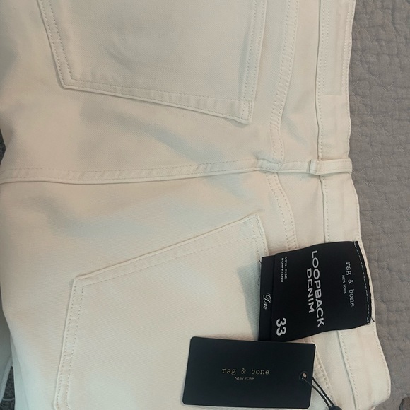 Rag & Bone Ecru Dre Loopback  Boyfriend Jeans NWT - Picture 3 of 6